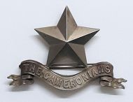 The Cameronians Pipers Cap Badge
