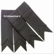 Stealth Grey Plain Coloured Garter, Flashes
