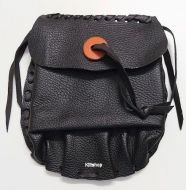 Sporran Zwart leer, veters