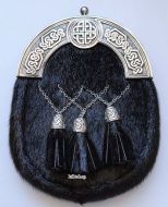 Full Dress Black Seal sporran, Celtic