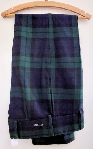 Tartan Trouser, BlackWatch, 32, Poly_Visc